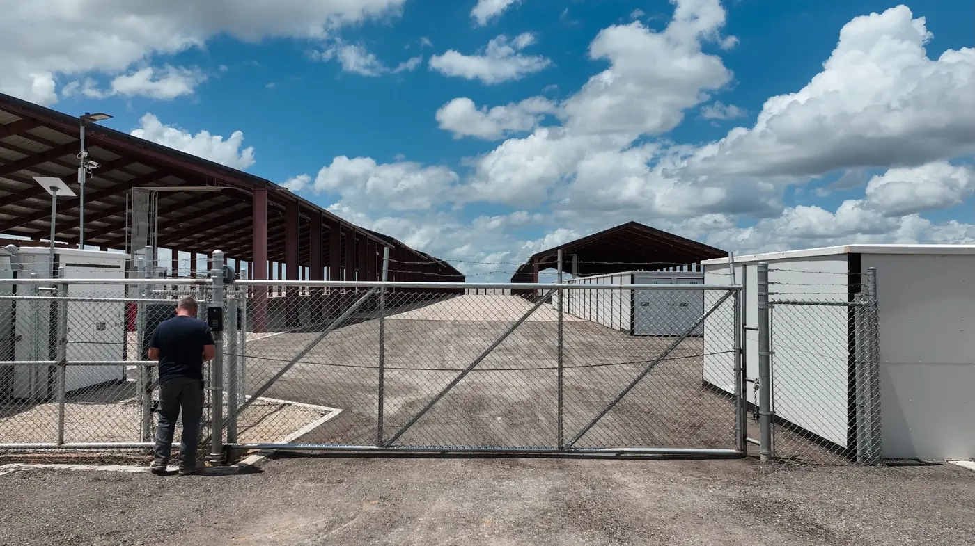 Gated keypad entry at Covered Keeper RV and boat storage